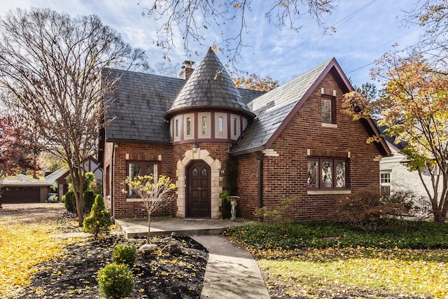 view of english style home