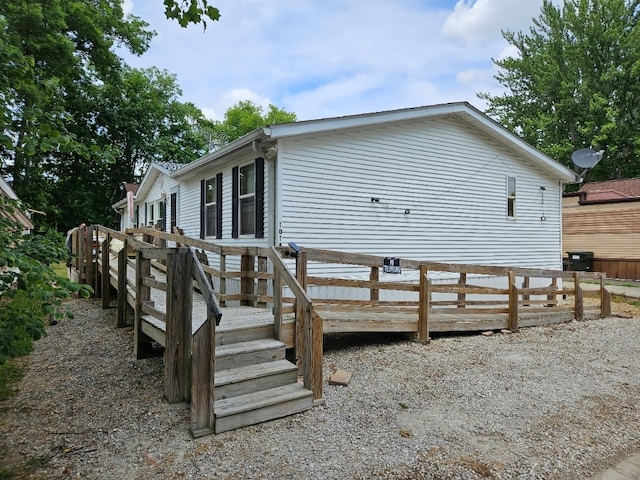 exterior space with a wooden deck