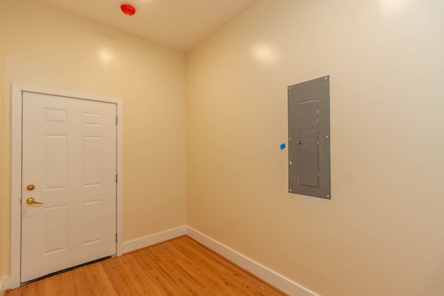 empty room featuring light hardwood / wood-style floors