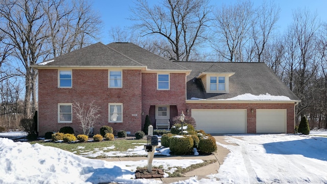 view of front facade featuring a garage