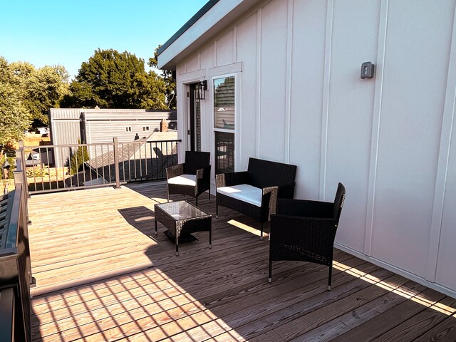 deck with outdoor lounge area