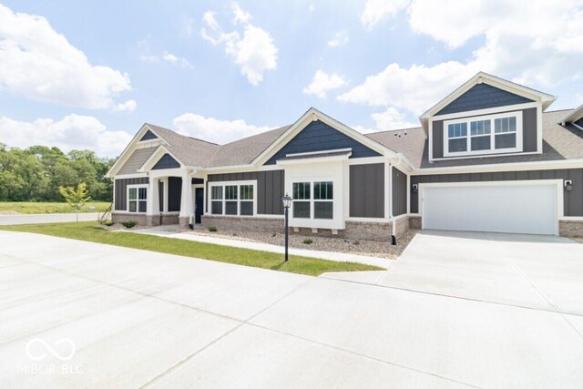 craftsman inspired home featuring a garage