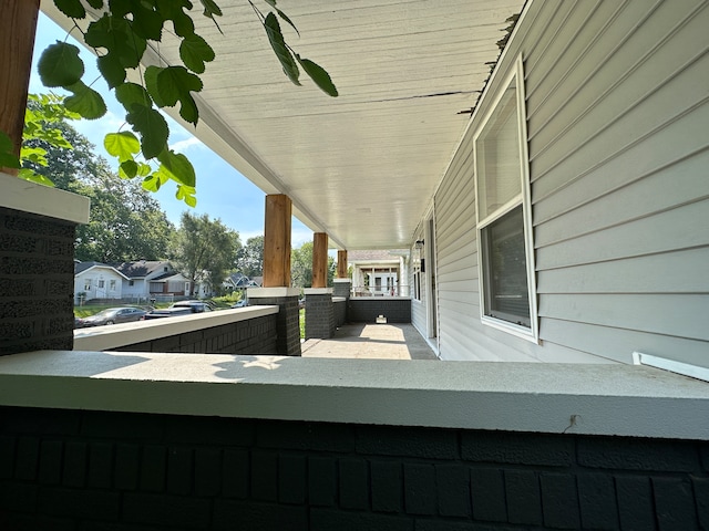 view of patio featuring covered porch