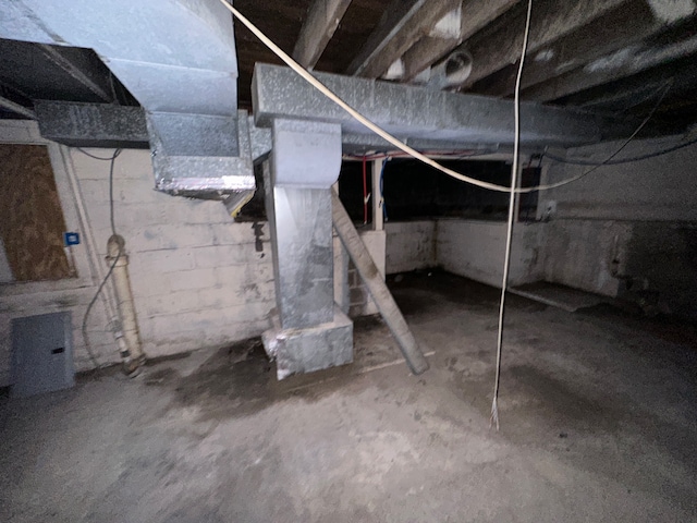 view of basement