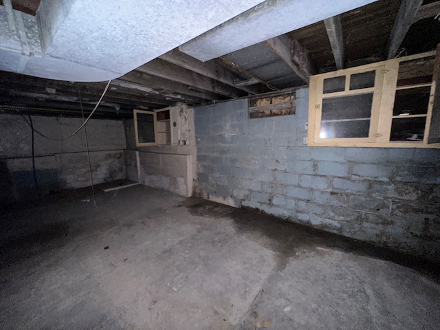 view of basement