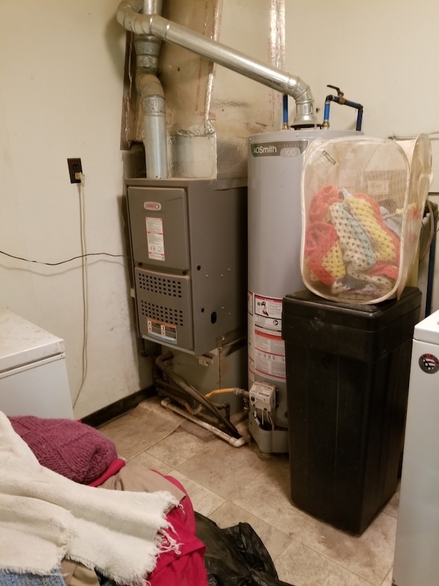 643 Pratt St, Greenfield, IN 46140 - utility room featuring water heater