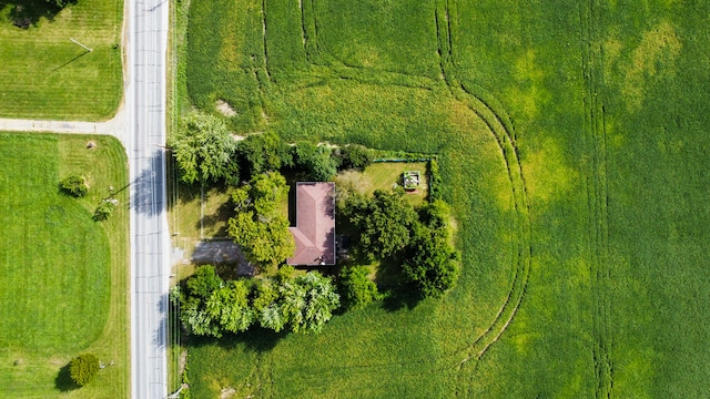 bird's eye view with a rural view