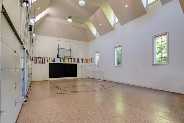 view of basketball court with a wealth of natural light