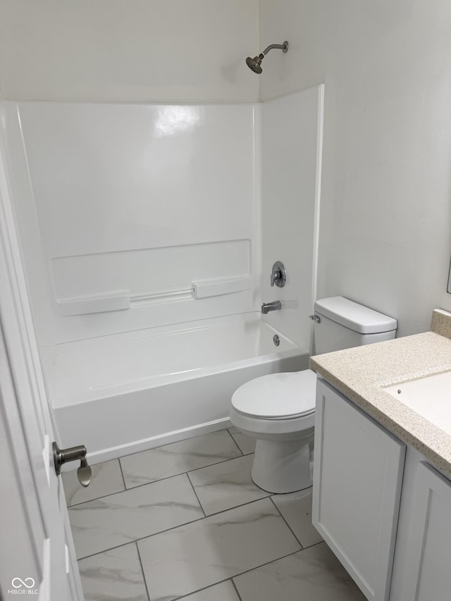 17902 Cristin Way, Westfield, IN 46062 - full bath featuring marble finish flooring, vanity, and shower / bathtub combination