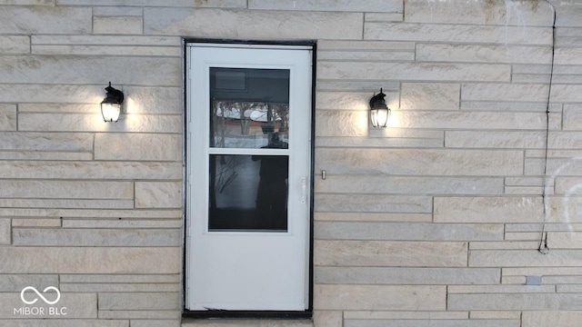 view of doorway to property