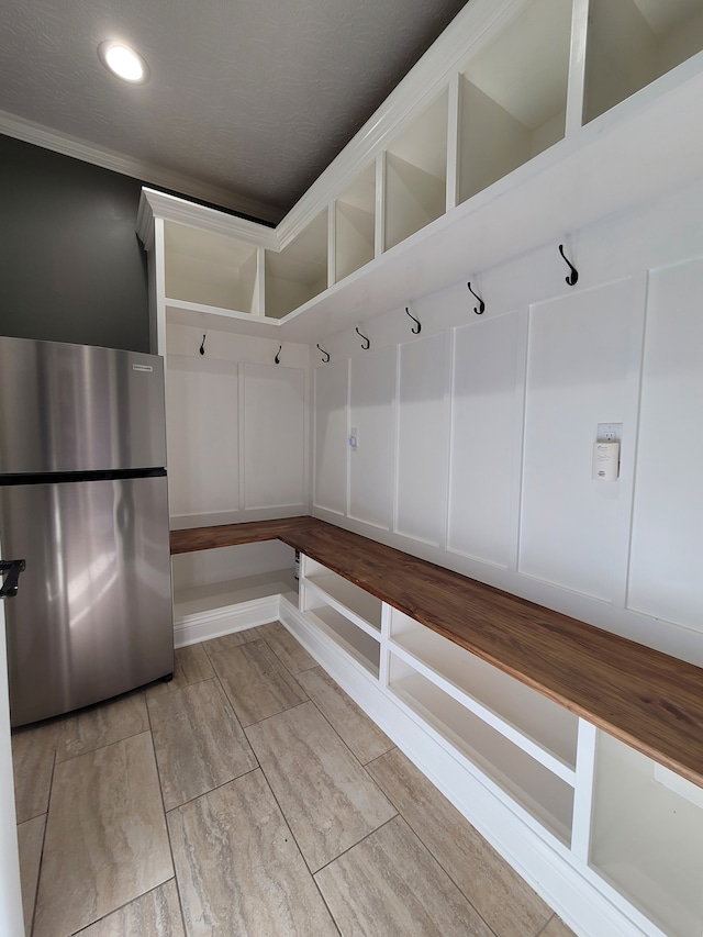 mudroom featuring light hardwood / wood-style floors