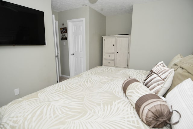 bedroom featuring a textured ceiling