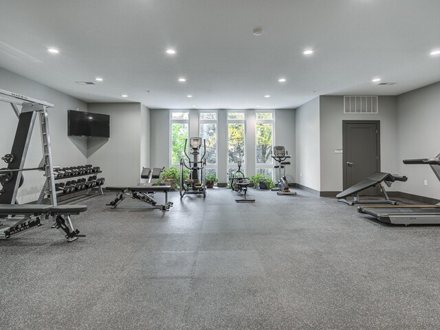 view of exercise room