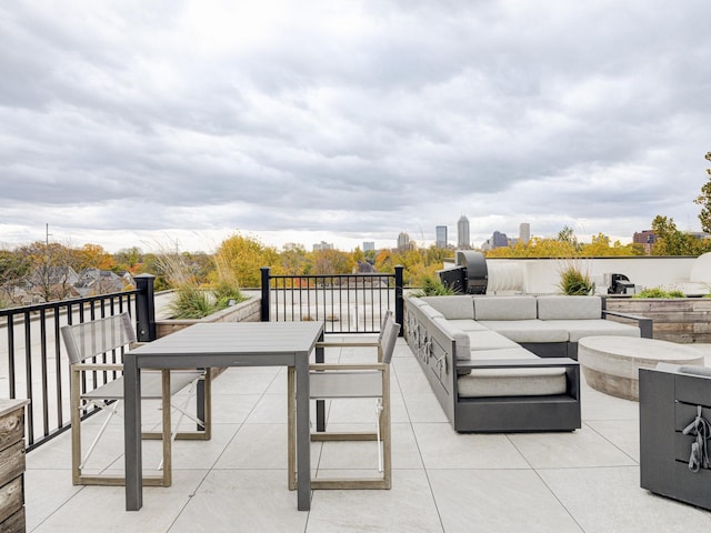 view of patio / terrace with an outdoor living space