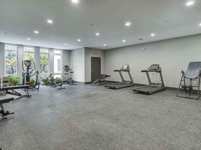 view of workout area