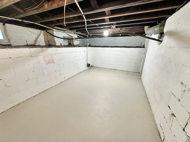 view of basement