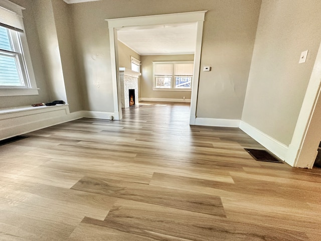 interior space featuring light wood-type flooring