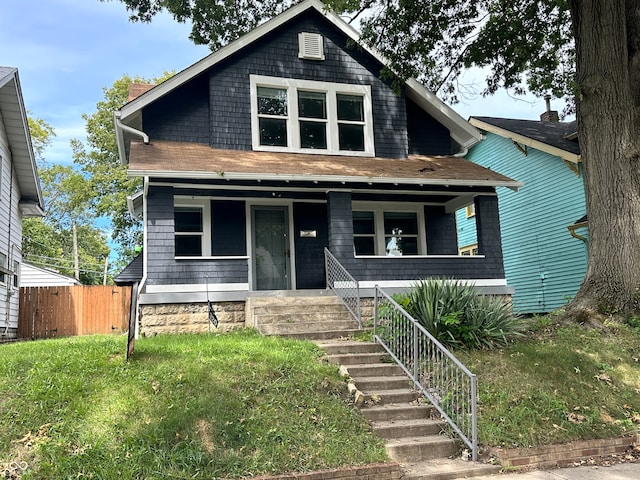 bungalow featuring a porch