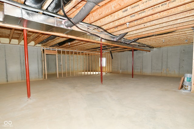 view of basement