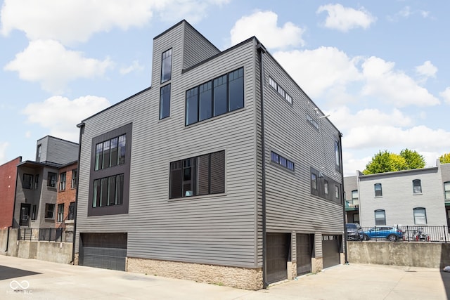 view of property with a garage