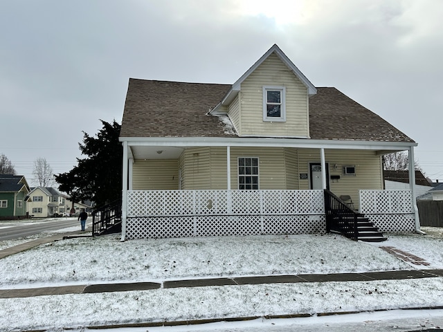 bungalow featuring covered porch