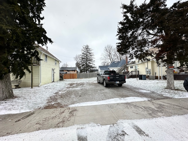 view of snowy yard