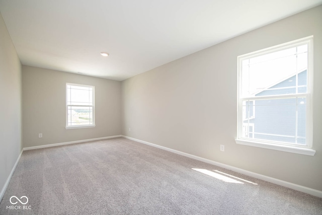 unfurnished room with carpet flooring