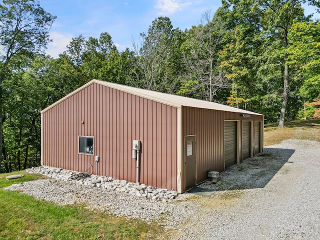 view of shed / structure with a garage