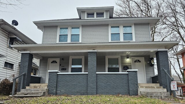 view of front of home with a porch