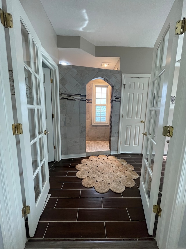 bathroom with french doors