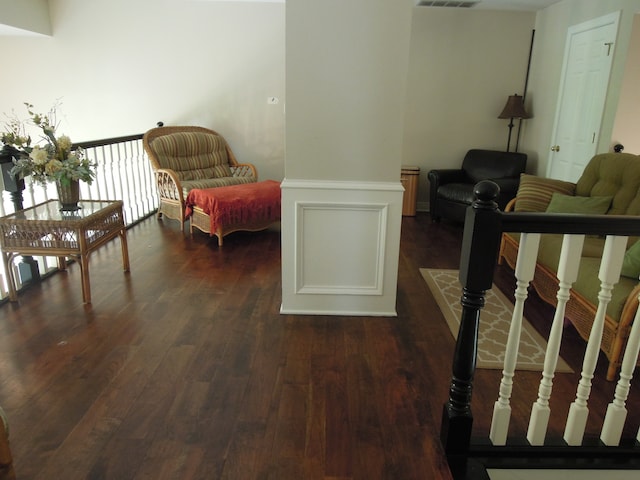 interior space featuring dark hardwood / wood-style floors