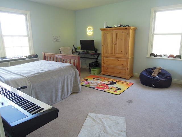 view of carpeted bedroom