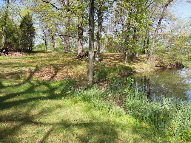 view of yard featuring a water view