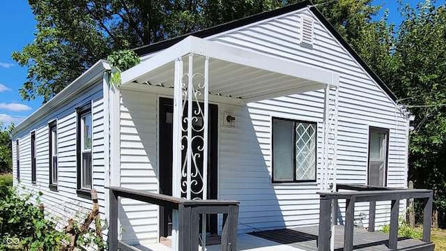 exterior space featuring a deck