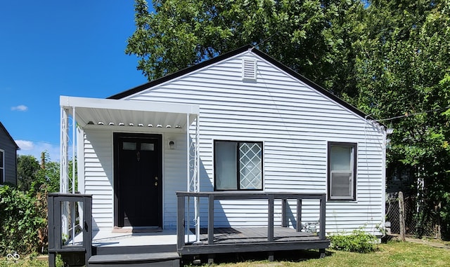 exterior space with a deck