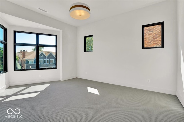 unfurnished room featuring carpet flooring