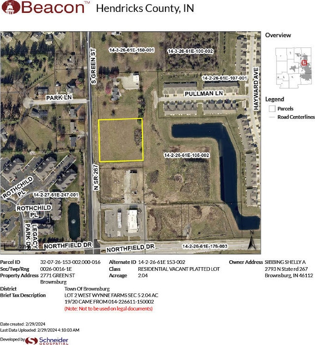 2771 N State Road 267, Brownsburg IN, 46112 land for sale