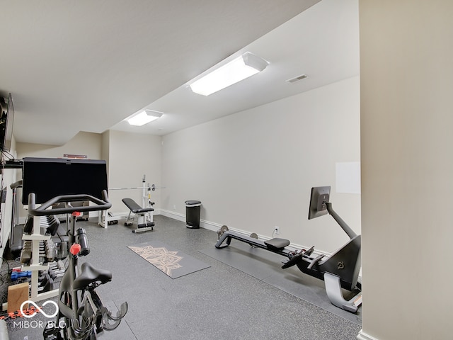 view of exercise room