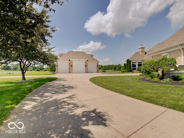 view of property exterior featuring a lawn