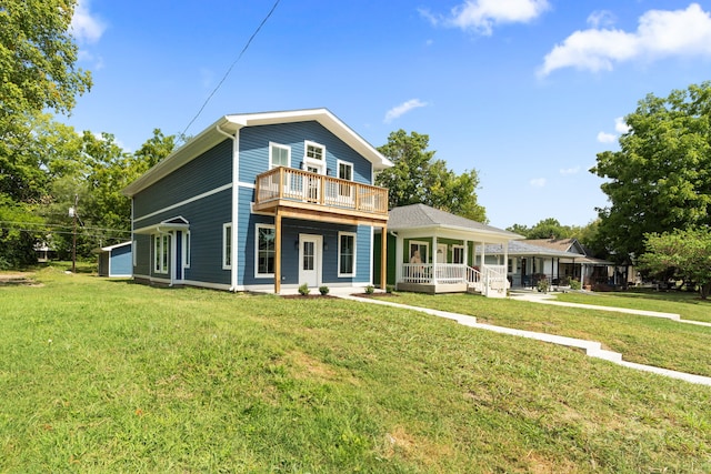 view of front of property with a front yard