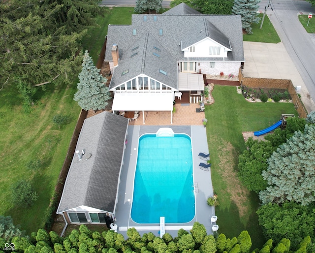 birds eye view of property