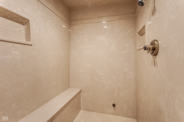 bathroom with walk in shower