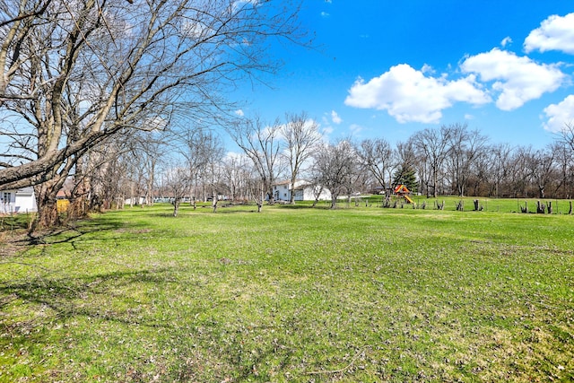 view of yard featuring a playground