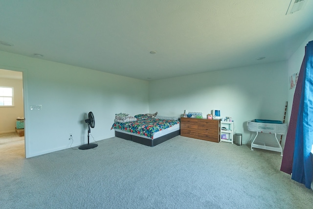 bedroom featuring carpet flooring