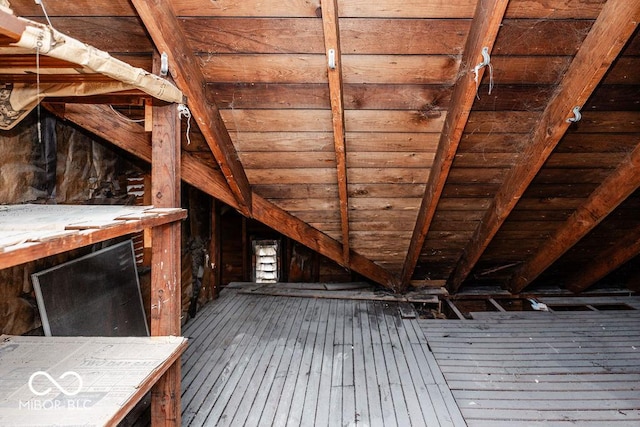 view of attic