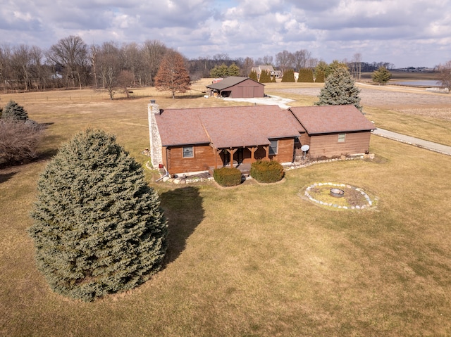 drone / aerial view featuring a rural view