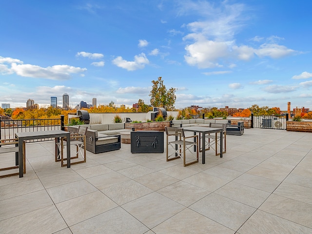 view of patio / terrace with an outdoor living space