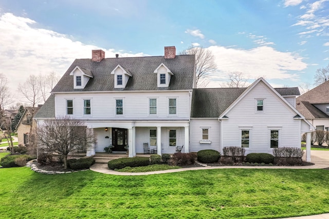 view of front of house with a front yard