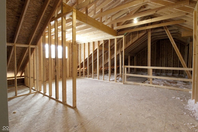 view of attic