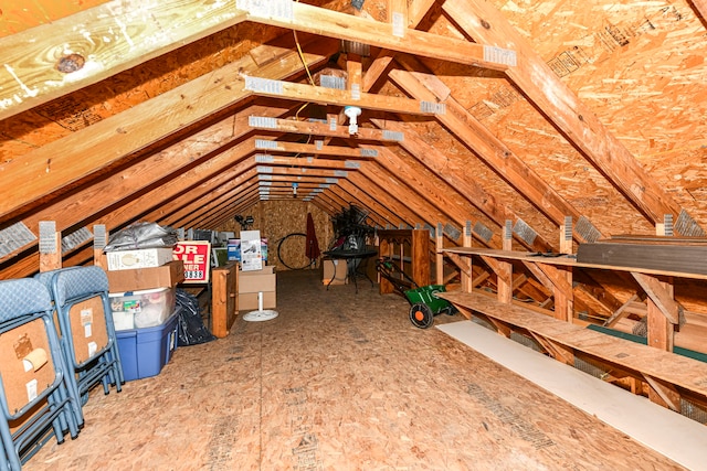 view of attic